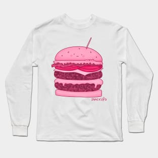 PINK Cheese Burger Long Sleeve T-Shirt